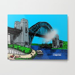 Sydney Harbour Bridge 1932 Metal Print | Australia, Digital, Bridges, Sydney, Drawing 