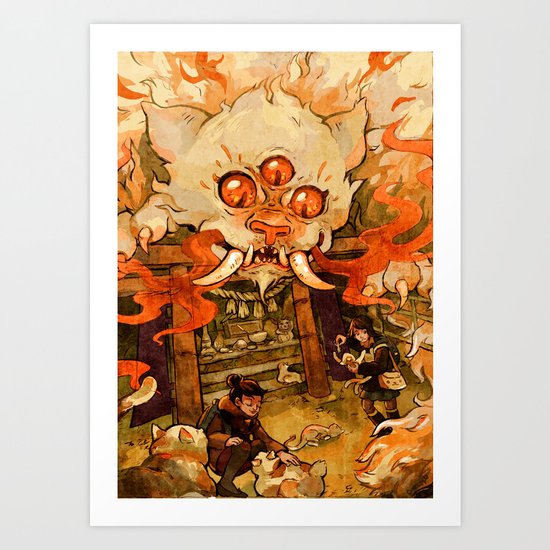 The Terror on Tashirojima Island Art Print
