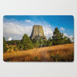 Close Encounter - Devils Tower on Autumn Day in the Black Hills of Wyoming Cutting Board