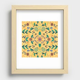 Colorful Flower Pattern Design Recessed Framed Print