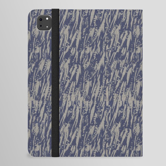 Textured Flecked Abstract in Blue and Grey iPad Folio Case