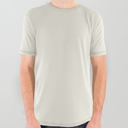 Creamy Off White Ivory Solid Color Pairs PPG Horseradish PPG1086-1 - All One Single Shade Hue Colour All Over Graphic Tee