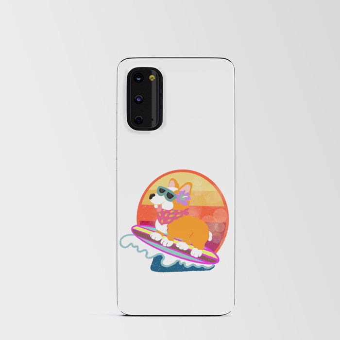 Summer Corgi Surfer Dog Android Card Case