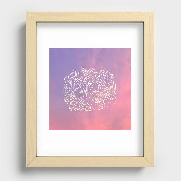 Sunset Squiggles Recessed Framed Print