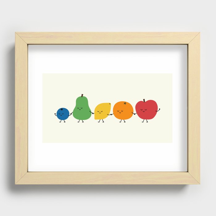 Fruit Parade Recessed Framed Print