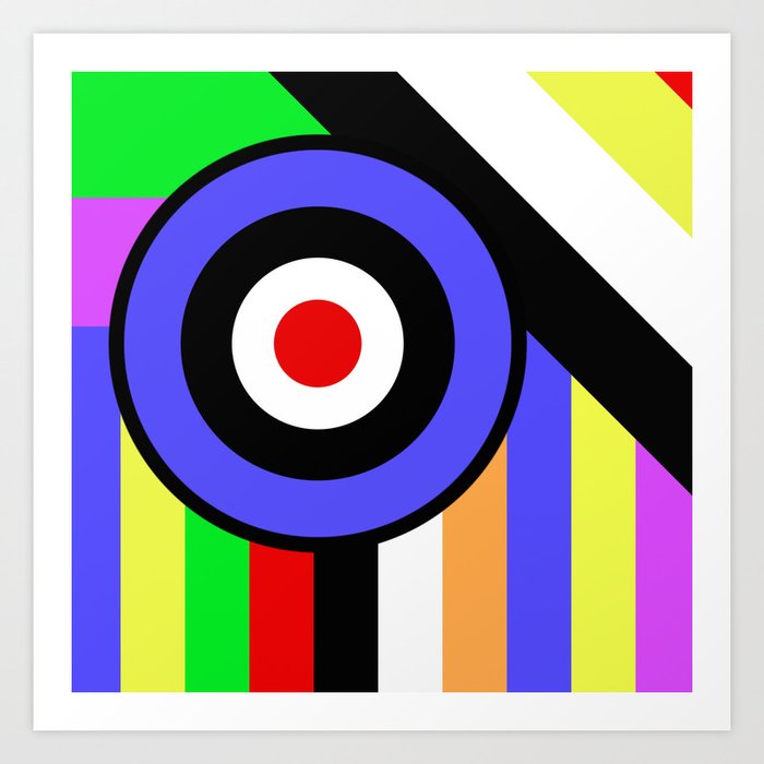 Bold Geometry Abstract Geometric Retro Art Art Print By