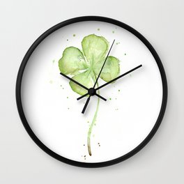 Four Leaf Clover Wall Clock