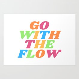 Retro Go With The Flow Chill Vintage Vibes Print Art Print