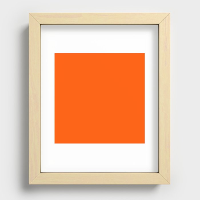 Monochrome orange 255-85-0 Recessed Framed Print