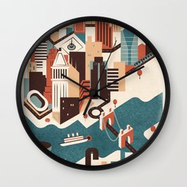 A Day in Downtown Cincy Wall Clock