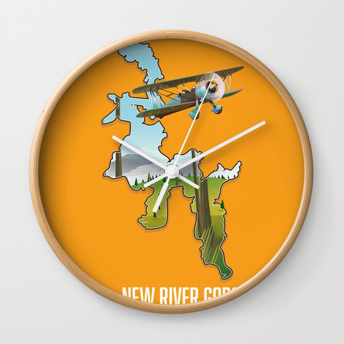 New River Gorge National Park and Preserve Travel poster Wall Clock