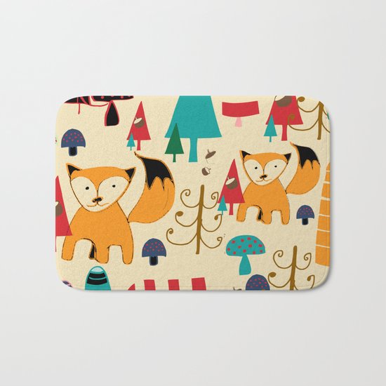woodland fox Bath Mat