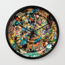 Comic book ripple pattern Wall Clock