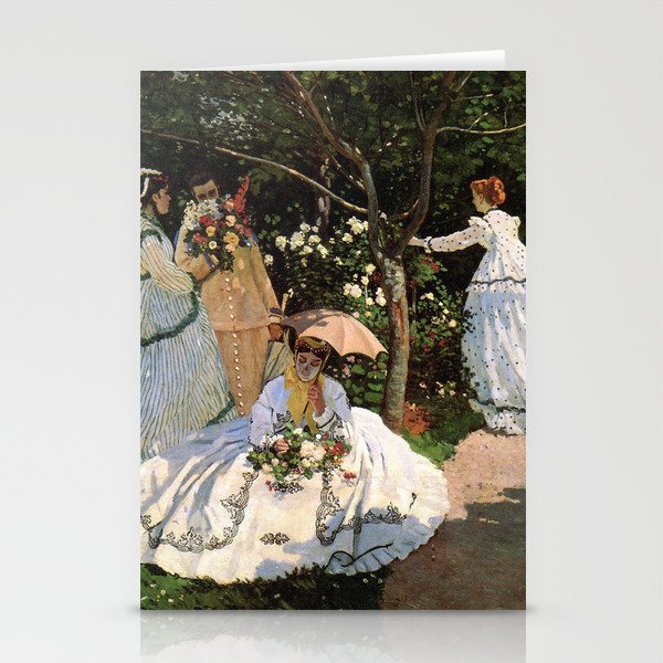 Women In The Garden, Claude Monet Stationery Cards