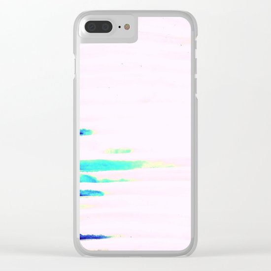 Colorful Seaside Stripes Clear iPhone Case