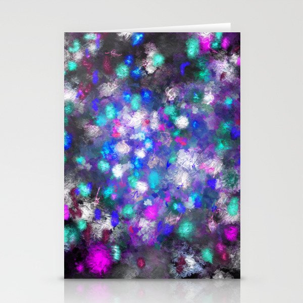 Twinkling lights through window Stationery Cards