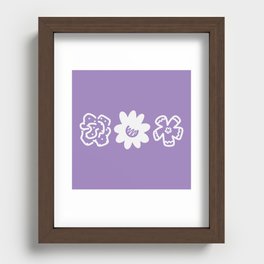 Three flowers horizontal composition 5 Recessed Framed Print