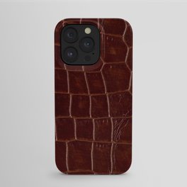 Textured Crocodile Leather iPhone Case