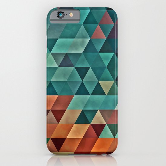 Teal/Orange Triangles iPhone & iPod Case