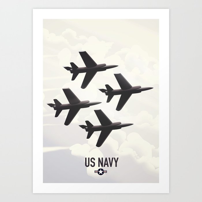 US Navy flight poster Art Print