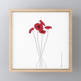 Peppy Poppies Framed Mini Art Print