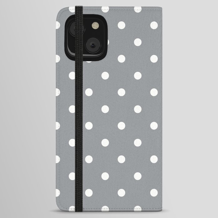 Steely Gray - polka 6 iPhone Wallet Case