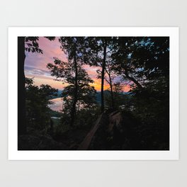 Peter's Mountain Sunrise at Hawk Rock Art Print