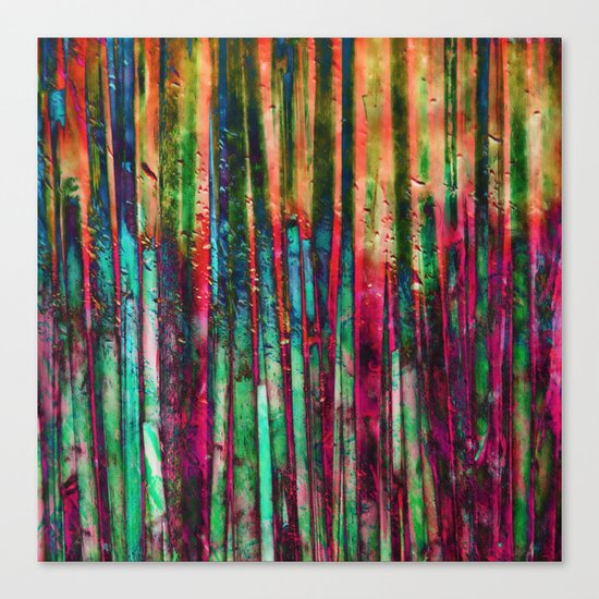 Colored Bamboo Canvas Print