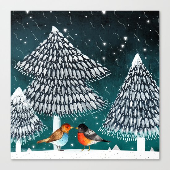 Bird Love Canvas Print