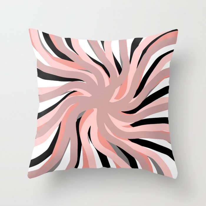 Geometric vane decor. abstract. colorful. pink. white.1 Throw Pillow