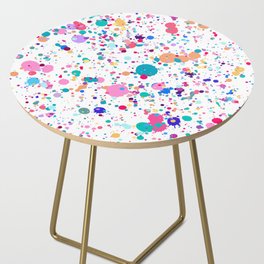 Ink Splatter Pattern Side Table
