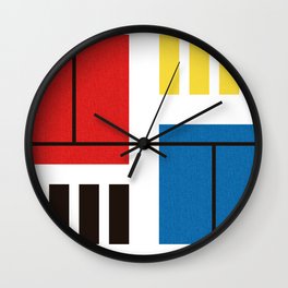 Mondrian_Crosswalk Wall Clock