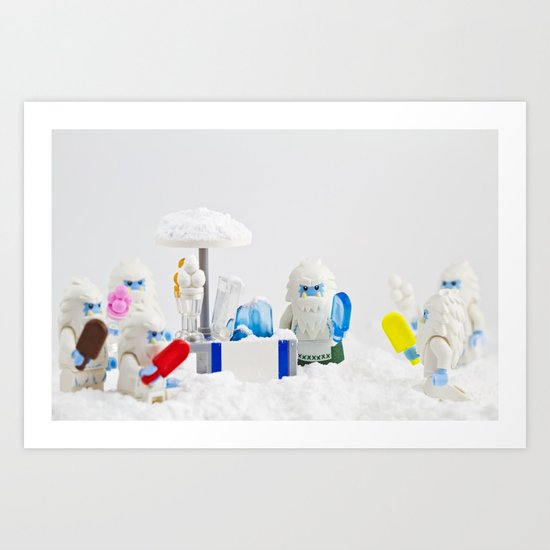 Yeti Freeze Scream Art Print