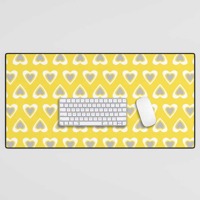 Tiny Valentine Love Hearts In Happy Summer Glow  Desk Mat