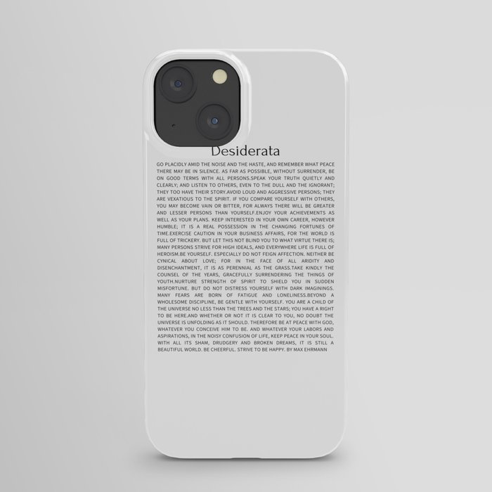 Desiderata 9 #minimalism iPhone Case