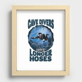 Cave Divers Have Longer Hoses - Funny Diving Recessed Framed Print