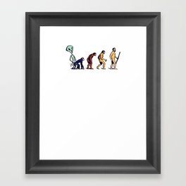Alien Monkey Evolution Framed Art Print
