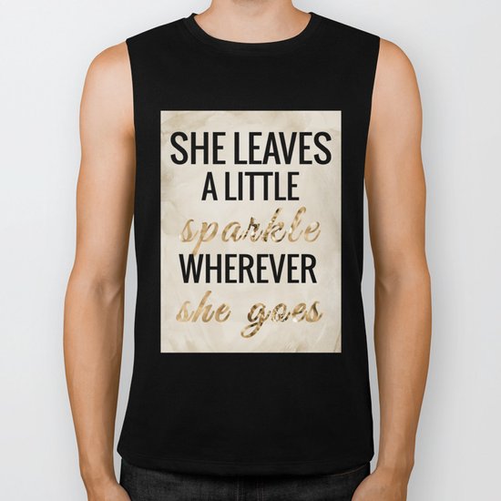 She Leaves a Little Sparkle Wherever She Goes Biker Tank