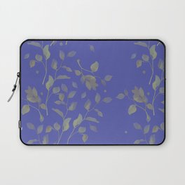 Rose Stems and Leaves on Lavender Field Laptop Sleeve