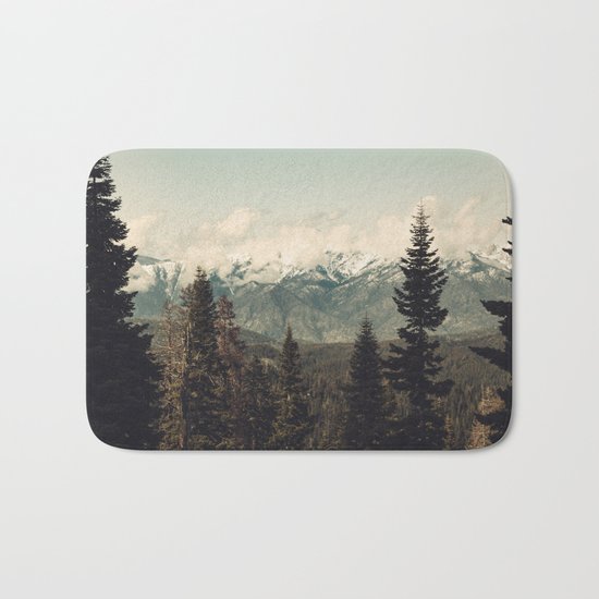Snow capped Sierras Bath Mat