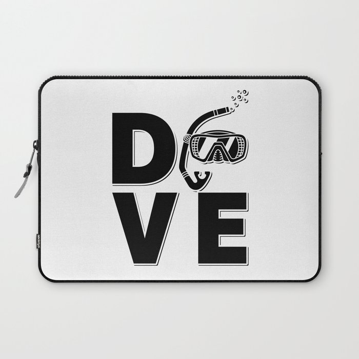 Dive Diving Apnoe Diver Freediver Freediving Laptop Sleeve