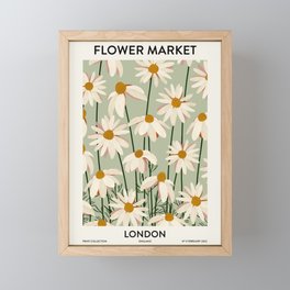 Flower Market London inspiration Framed Mini Art Print