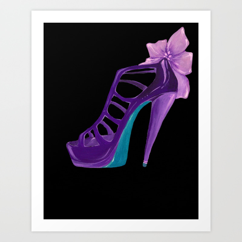 Shoes: Purple Stilettos Art Print by 