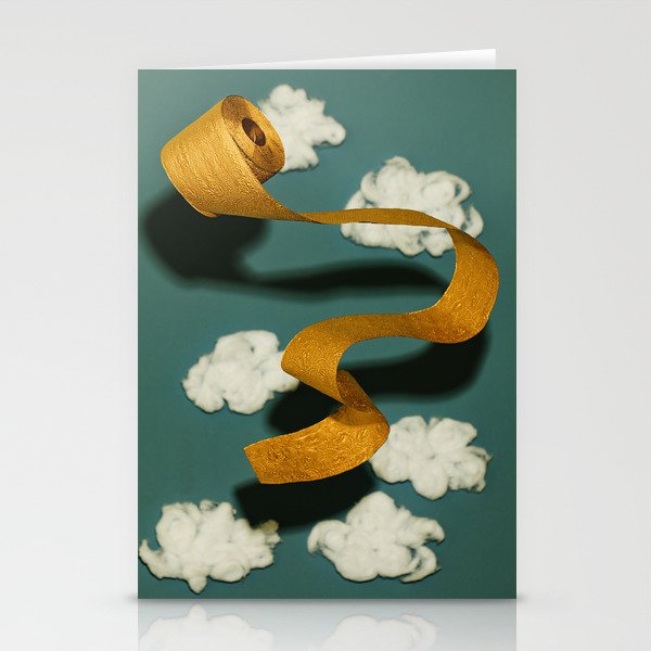 Gold TP in the Clouds Stationery Cards