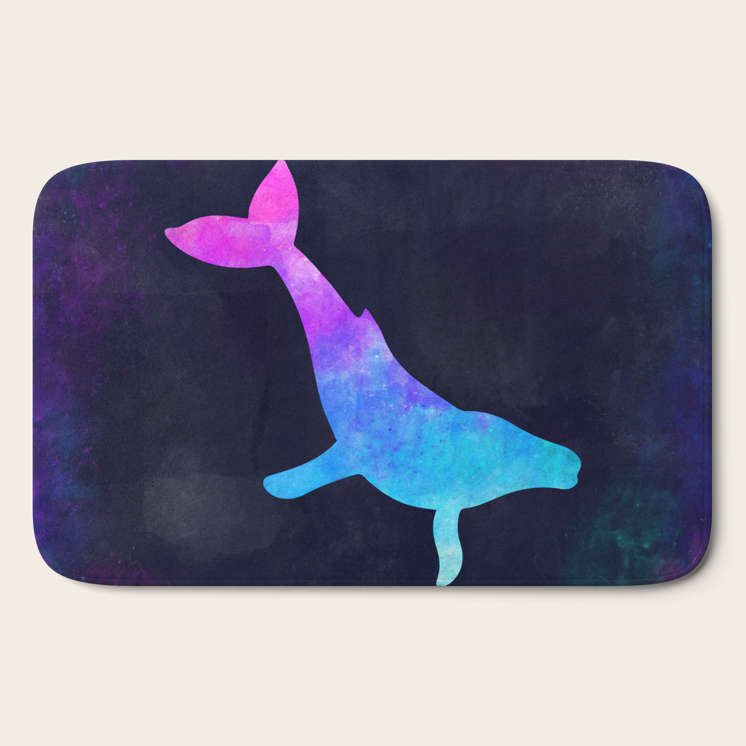 Humpback Whale In Space Animal Graphic Art Watercolor Canvas