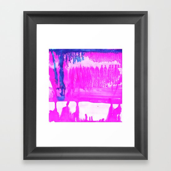 Dip Dye Hot Pink Framed Art Print