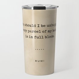 Rumi Quote 09 - Typewriter Quote On Old Paper - Literary Poster - Book Lover Gifts Travel Mug