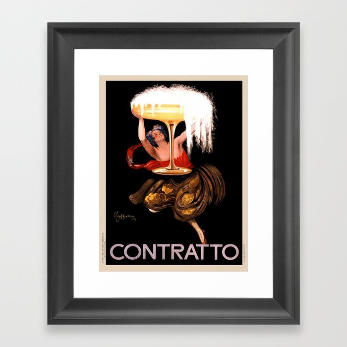 Vintage poster - Contratto Framed Art Print