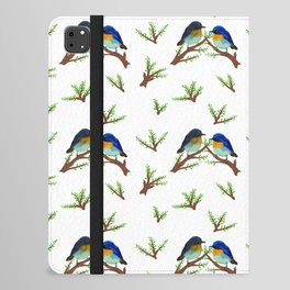 couple of little birds and branches, seamless pattern iPad Folio Case