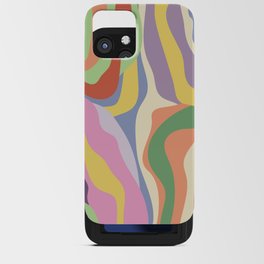 Retro Colorful Swirl Pattern iPhone Card Case